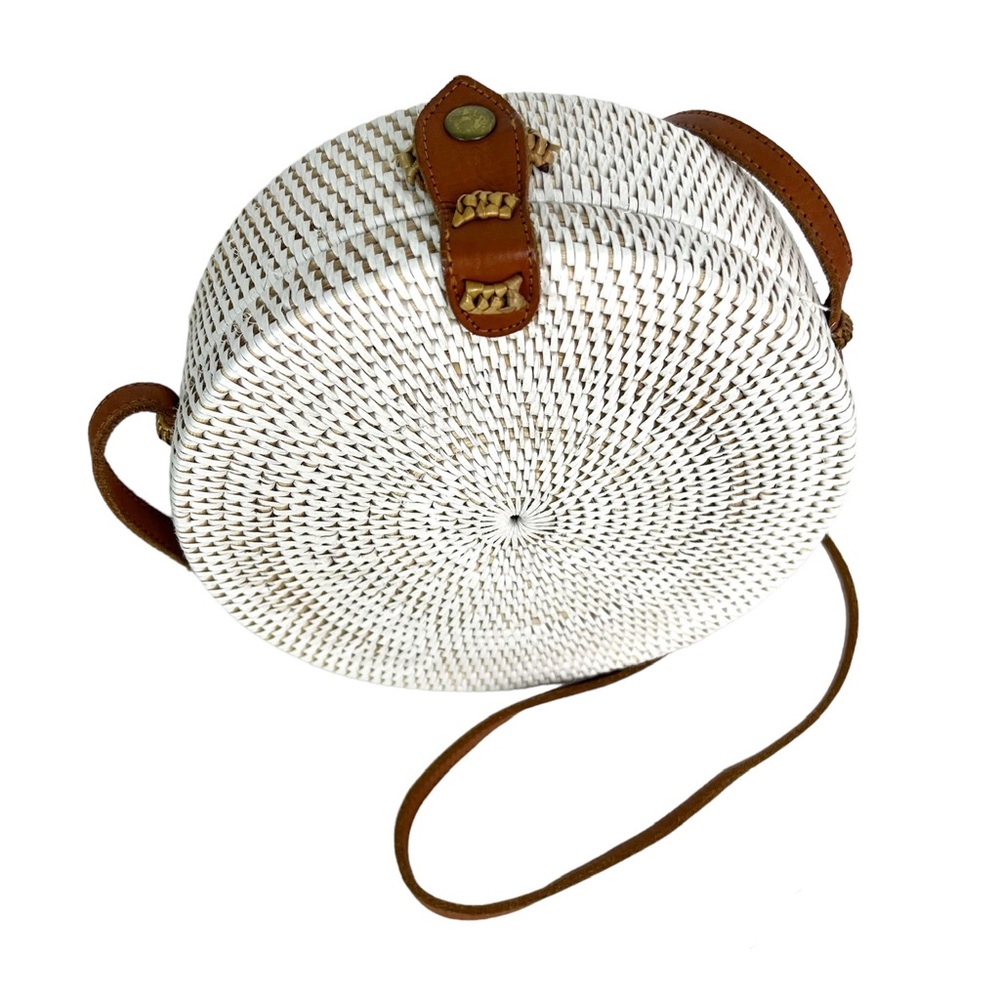 Handmade Woven Rattan Wicker Basket Shoulder Bag - Picture 2 of 7